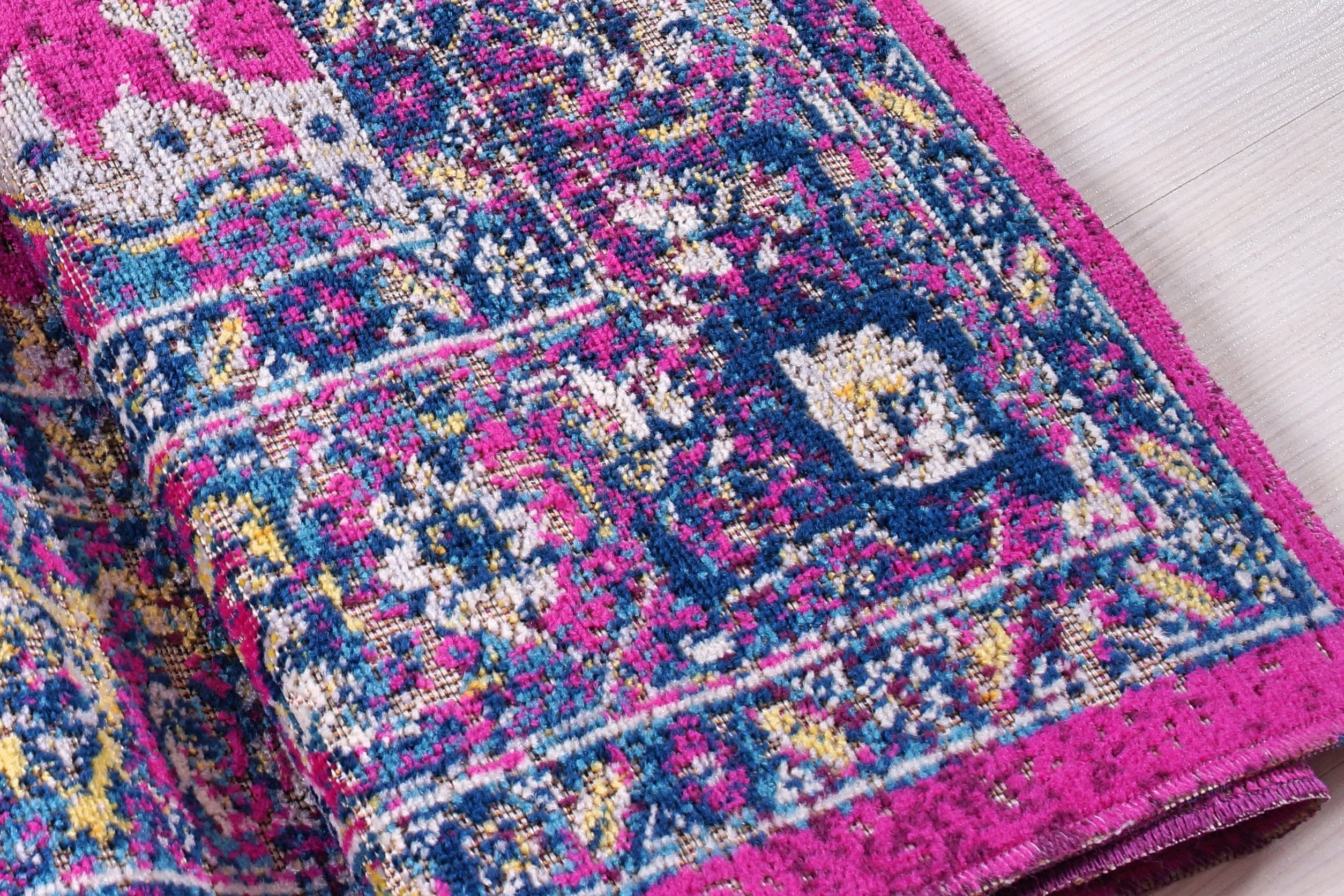 Beverly Lilac Blue Indoor/Outdoor Persian Area Rug 3'11" x 5'3