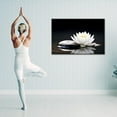 thumbnail image 6 of Zen White Lotus Flower Wall Art Black and White Lotus on Spa Stone and Water Picture Canvas Print Artwork for Yoga Meditation Room Bathroom Wall Decor, 6 of 11