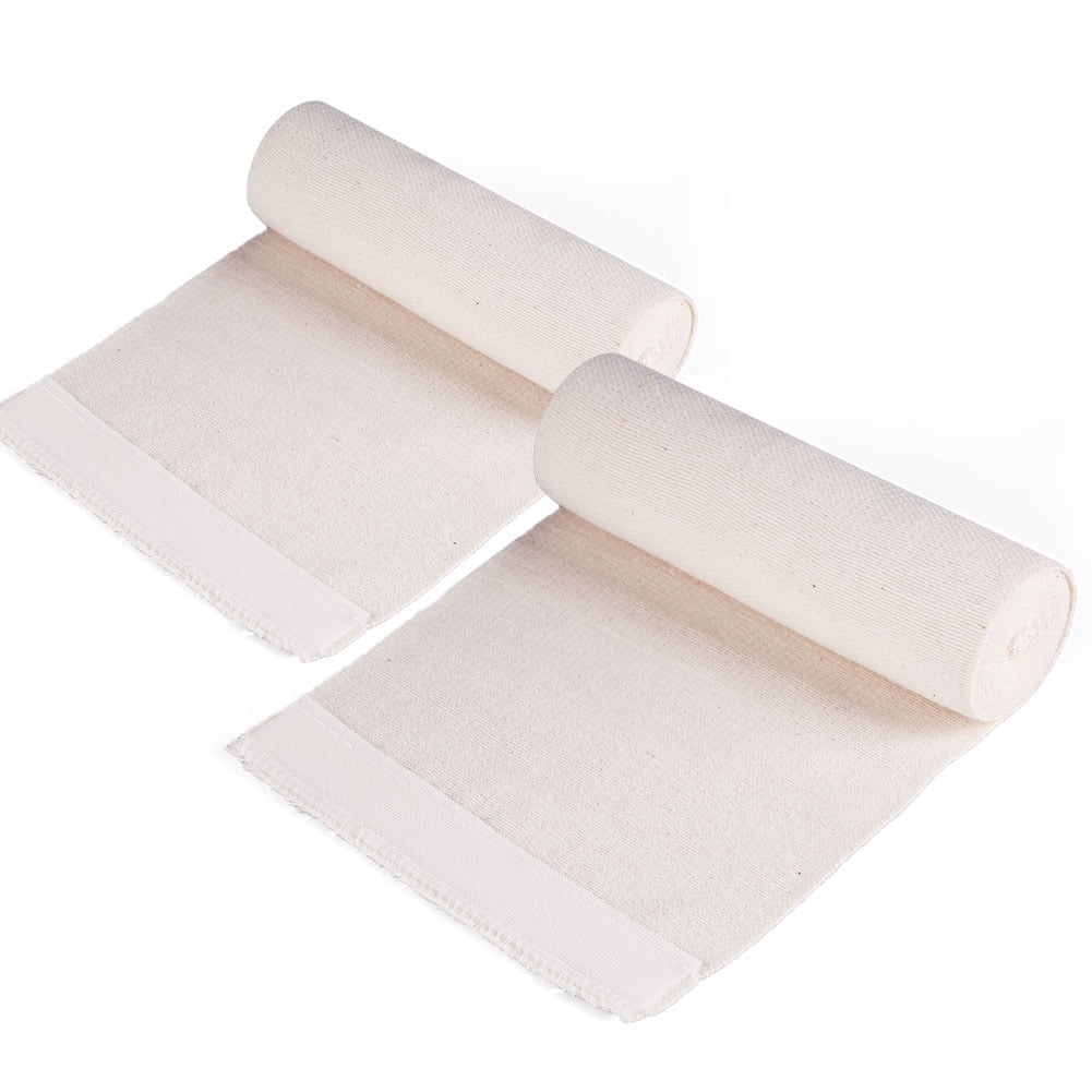 Cotton Elastic Bandage Compression Wrap with HookandLoop Closure on