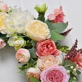 thumbnail image 7 of Home Decor Floral Wreath For Home Spring Summer Weddings Elegant Peony And Tea Flower Arrangement For Living Rooms And Doorways Decorative For Indoor And Outdoor Use Wreath 15.7", 7 of 7