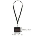 thumbnail image 2 of FRCOLOR Lanyard ID Card Holder ID Cards Holder Credit Cards Holder 10.5x10cm Black, 2 of 8