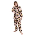 thumbnail image 5 of Leopard Print Pattern One Piece Pajamas Soft Jumpsuit Cozy Sleep and Play Romper Zipper and Pockets 13-14Y, 5 of 8