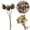 D, variant on Artificial Thistle Flowers 3 Heads Bundle, Faux Dried Teasel Spray, Fake Thistle Stem for Wedding Bouquet, Wreath, Vase Arrangement, Farmhouse Home Table Centerpiece Decor