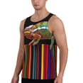 thumbnail image 2 of Salouo Chameleon Panther On Colored Pencils for Men's Tank Tops,Sleeveless Muscle Shirts for Men Quick Dry Workout Tank Top Gym Muscle Tee Fitness Bodybuilding Sleeveless T Shirt-4X-Large, 2 of 7