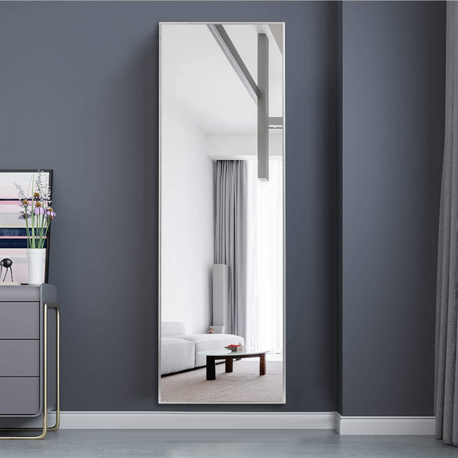 71"x24" Silver Modern Full Length Mirror