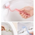 thumbnail image 6 of SouMaox Toilet Cleaning Brush Long Handle S Shaped Scrubber Bathroom Bowl Cleaner Corner Wand Manual Deep Clean Washroom Scourer Tool, 6 of 8
