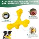 thumbnail image 3 of Juguetes para masticar para perros grandes CHAO huesos indestructibles cepillo de dientes amarillo, 3 of 5