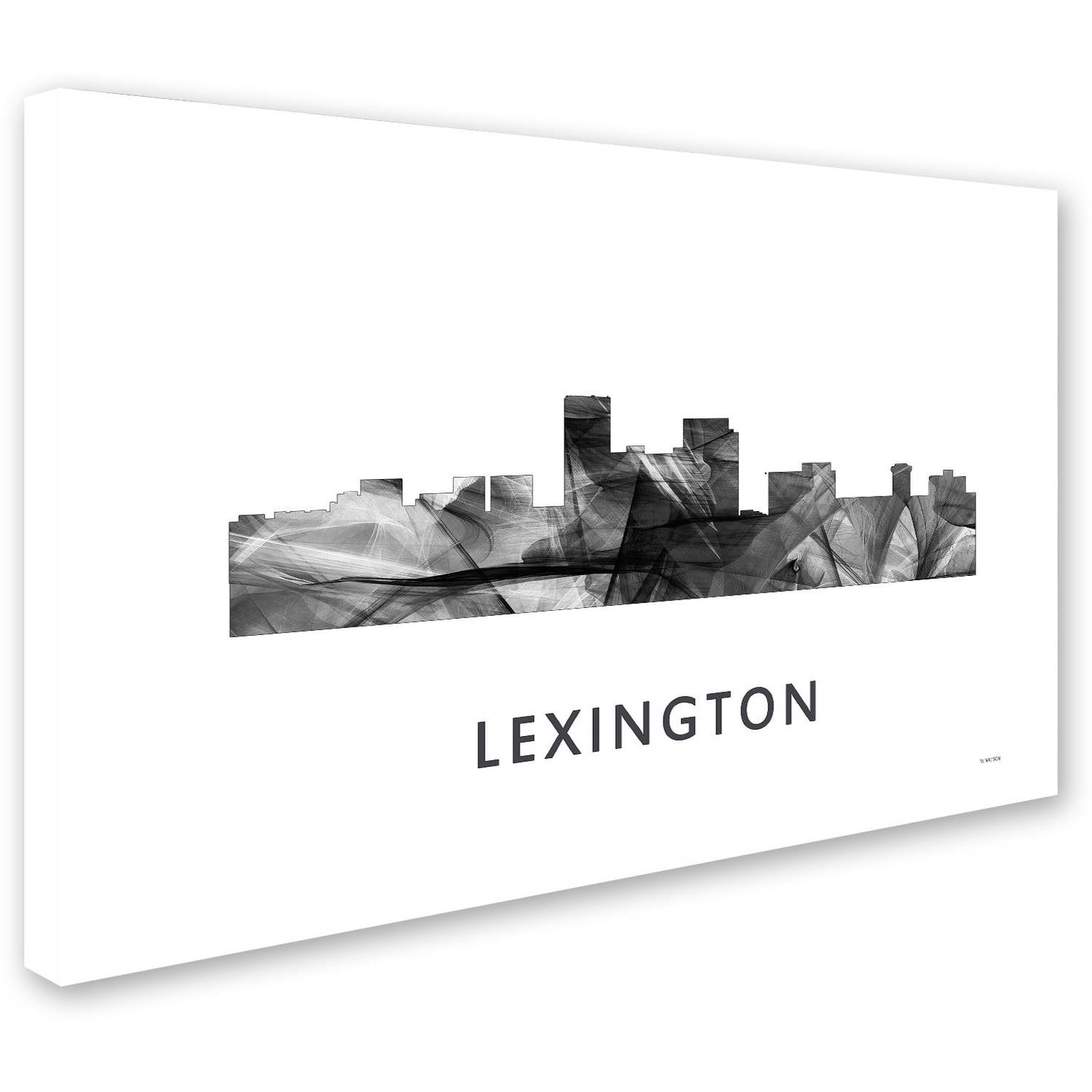 Trademark Fine Art 'Lexington Kentucky Skyline WB-BW' Canvas Art by Marlene Watson