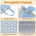 thumbnail image 4 of Pioneer Flower Floral Print Pattern Insulated Lunch Bag for Women & Adults,Large Portable Soft Cooler Lunch Bag,Thermal Food Storage Tote with Pearl Cotton,8.66L,8.75x5.75x9.5 Inch, 4 of 6