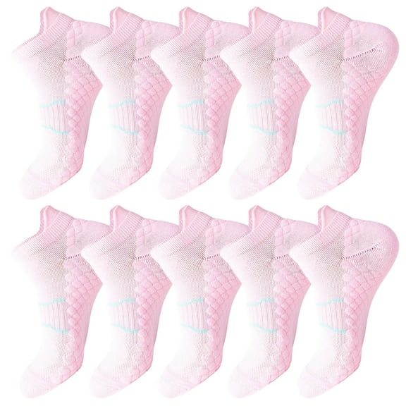 TELOLY 5Pairs Mens Ankle Socks9-13Mens Ankle Socks Size 9-11 Men's Socks ,Pink1