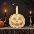 thumbnail image 5 of Halloween Wooden Serving Tray, Skull Pumpkin Ghost Bat Design, Spooky Party Decor Platter Board, Halloween Table Decoration for Treats and Candies, 5 of 9