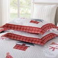 thumbnail image 6 of 3 Pcs Snowman & Tree Christmas Quilt Reversible Holiday Bedspread Set, 6 of 14