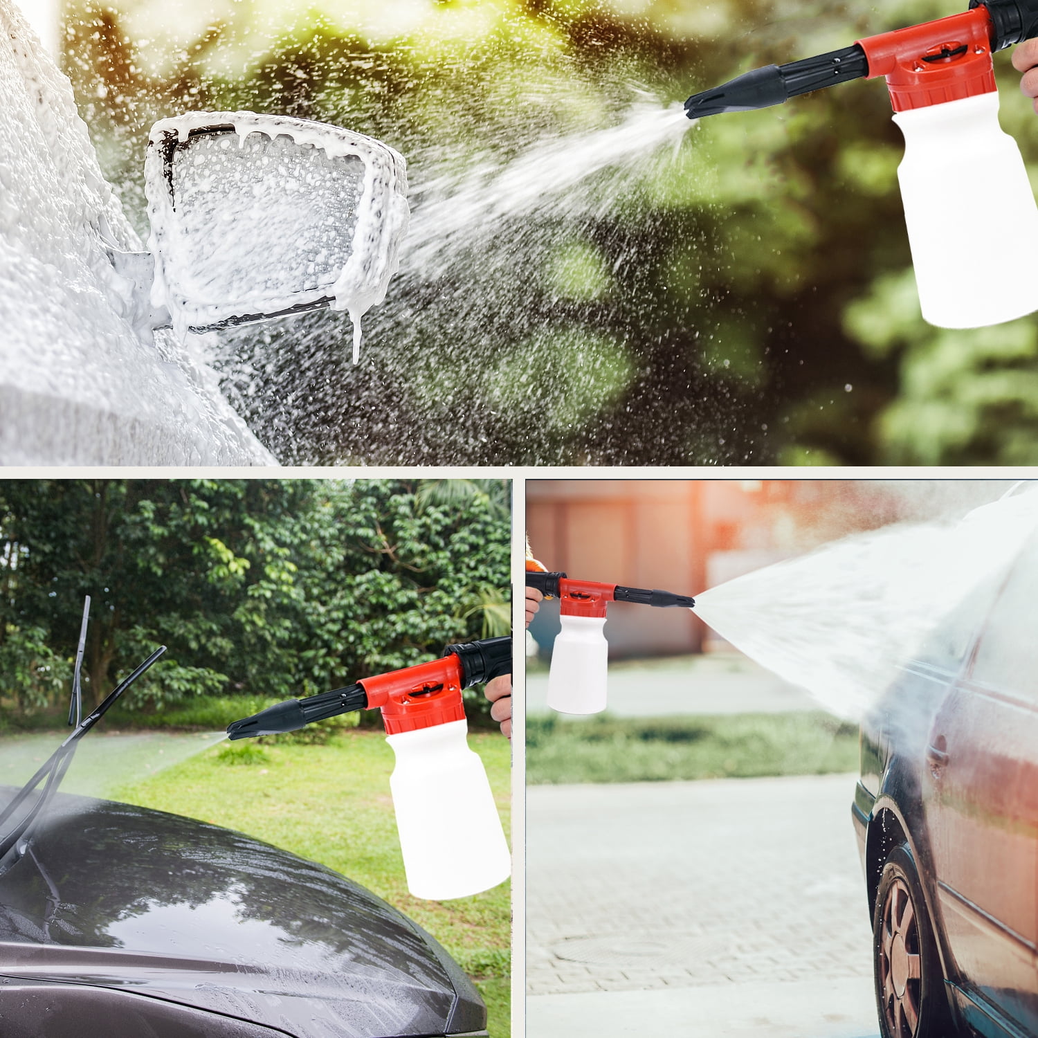 Car Wash Kit - Car Cleaning Kit,Car Wash Kit with Foam Gun, Microfiber Sponge and Towels,Tire Brush, Collapsible Bucket,Car Wash Foam Gun