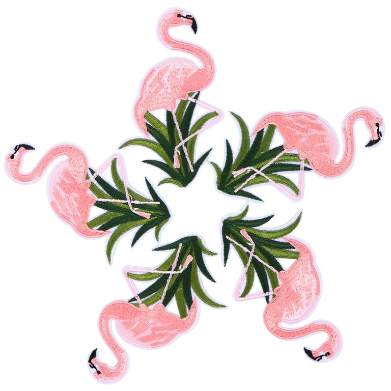 Winks for Days Pink Flamingo Floatie Embroidered Iron-On Patch