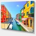 thumbnail image 2 of Burano Île Colorée Canal Venise - Toile d'Art de Paysage Extra Large, 2 of 3