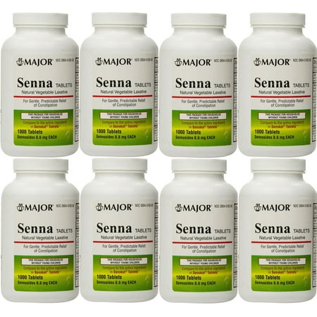 Senna 8 6 Mg Generic For Senokot Natural Vegetable Laxative 1000 Senna 8 6 Mg Generic For Senokot Natural Vegetable Laxative 1000 Tablets Per Bottle Pack Of