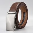 thumbnail image 1 of Cinturón de cuero con hebilla automática de aleación de negocios de dos capas de piel de vaca para hombre, opciones de longitud versátiles, buen material, 1 of 6