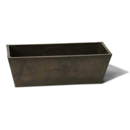 Rectangle Planter Algreen Valencia Planter, Rectangle Windowsill Planter 20-In. L by 7.5-In. by 6.5-In., Chocolate Marble ()