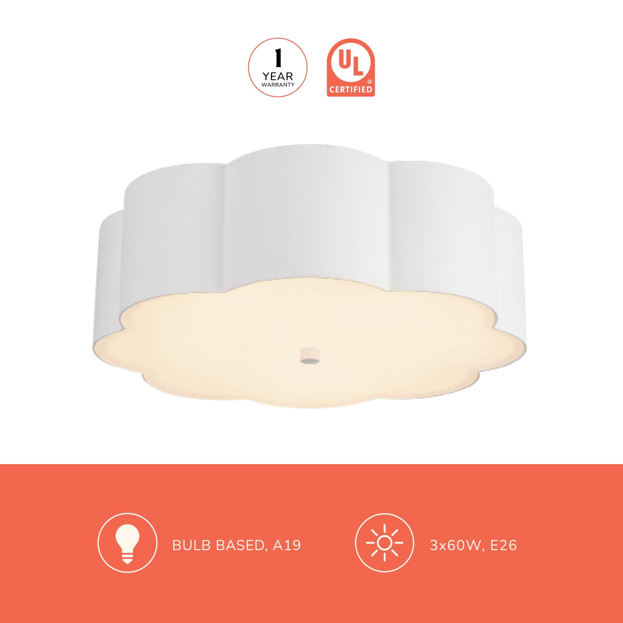 Alora Lighting FM603314BG Blossom 3 Light 14" Wide Flush Mount Drum Ceiling Fixture - Gold