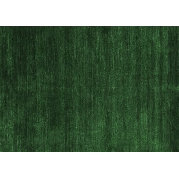 Ahgly Company Indoor Rectangle Abstract Emerald Green Contemporary Area Rugs, 4' x 6'