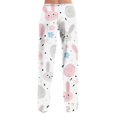 thumbnail image 3 of KHONTS Easter Egg Pajamas Pants for Women Cute Bunny Printed Elastic Waist Sleeppants Lightweight Homewear Stretchy Trousers 04-White XL, 3 of 7