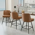 thumbnail image 6 of Zimtown Modern Bar Stools Set of 1, Swivel Barstool Counter Height Bar Chair, Kitchen Island Barstool 1 Pack, Light Brown, 6 of 7