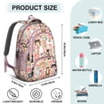 thumbnail image 5 of Boston Terrier Dog and Flower Florals Backpack for School,Cute School Bag,Schoolbag with Adjustable Shoulder Straps & Padded Back,16.9 Inch, 5 of 5