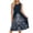 A79 Navy, variant on Women's Casual Sleeveless Midi A-Line Dress Crew Neck Abstract Geometric Print High Waisted Empire Waist Flare Swing Dress Breathable Flowy Summer Daily Wear Office Apparel