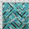 thumbnail image 3 of oneOone Georgette Viscose Turquoise Green Fabric Stripes Diy Clothing Quilting Fabric Print Fabric By Yard 42 Inch Wide, 3 of 4