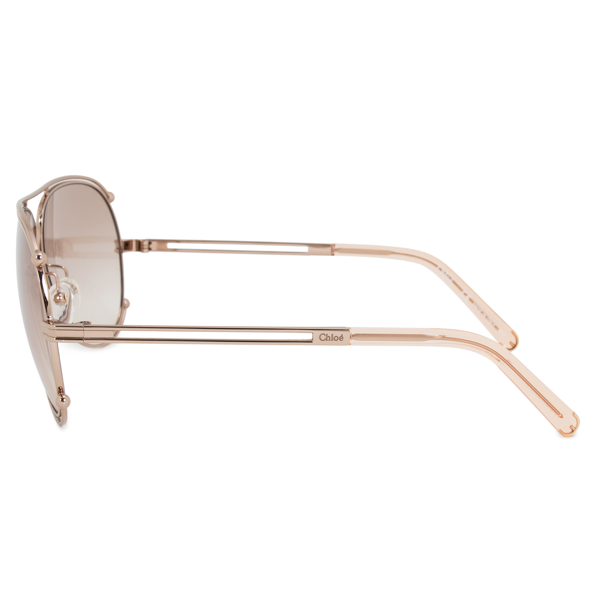 Chloe Sunglasses Womens Silver Mirrored CE121S 744 61-11 140 Aviator Made Italy Aviator sunglasses Chloé Silver in Metal - 25739007 main image 3