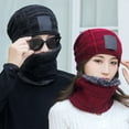thumbnail image 4 of Unisex Winter Outdoor Cycling Warm Hat Ear Protection Knitted Beanie Scarf Set, 4 of 10
