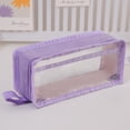 thumbnail image 2 of JeashCHAT Transparent Pencil Case , Clear Large-capacity Zipper Pencil Pouch, Stylish Examination Stationery Storage Bag, 2 of 2