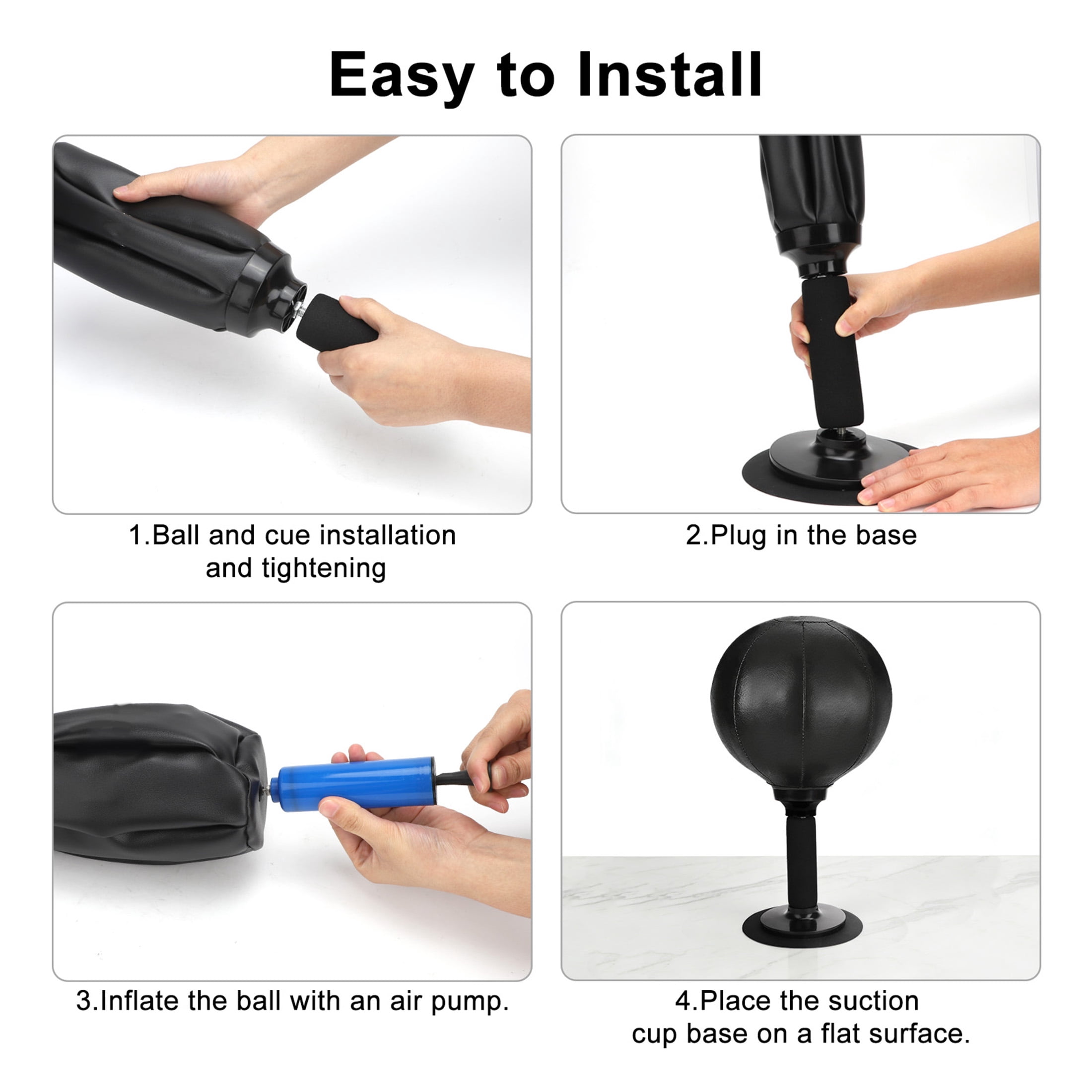 Desktop Punching Bag, TSV Stress Buster Rage Bag with Suction Cup for Table and Counters, Heavy Duty Stress Relief Ball, Desk Boxing Punch Ball for Coworkers Friends