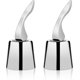 thumbnail image 1 of 2pcs Wine Bottle Stoppers, Stainless Steel Wine Bottle Stoppers with Silicone, Wine Bottle Stoppers, Reusable Champagne Keeper, Resealable, Spill-Proof, for Champagne, Wine, White Wine, 1 of 5