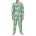 thumbnail image 3 of Honeii Cactus Plants Pattern Mens Pajamas Set,2pcs Men's Lounge Long Sleeve Sleep Shirt and Pajama Bottoms Sleepwear Set,Mens Pjs Sets-Large, 3 of 7