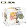 thumbnail image 3 of Foldable Fabric Storage Bin With Handle Collapsible Basket Box Storage With Lid Organizer A Beautiful Artwork, 3 of 7