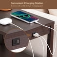 thumbnail image 5 of EDISHINE 58.2in Floor Lamps with table for Living Room, USB-A+Type-C Port, Dimmable Floor Lamps with Shelves, Farmhouse Remote Nightstand Light for Bedroom, Office, Dark Walnut, 5 of 8