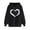 Black1, variant on Posijego Hoodie for Women Spring 2025 Sweatshirts Hooded Long Sleeve Heart Graphic Printed Pullover Tops