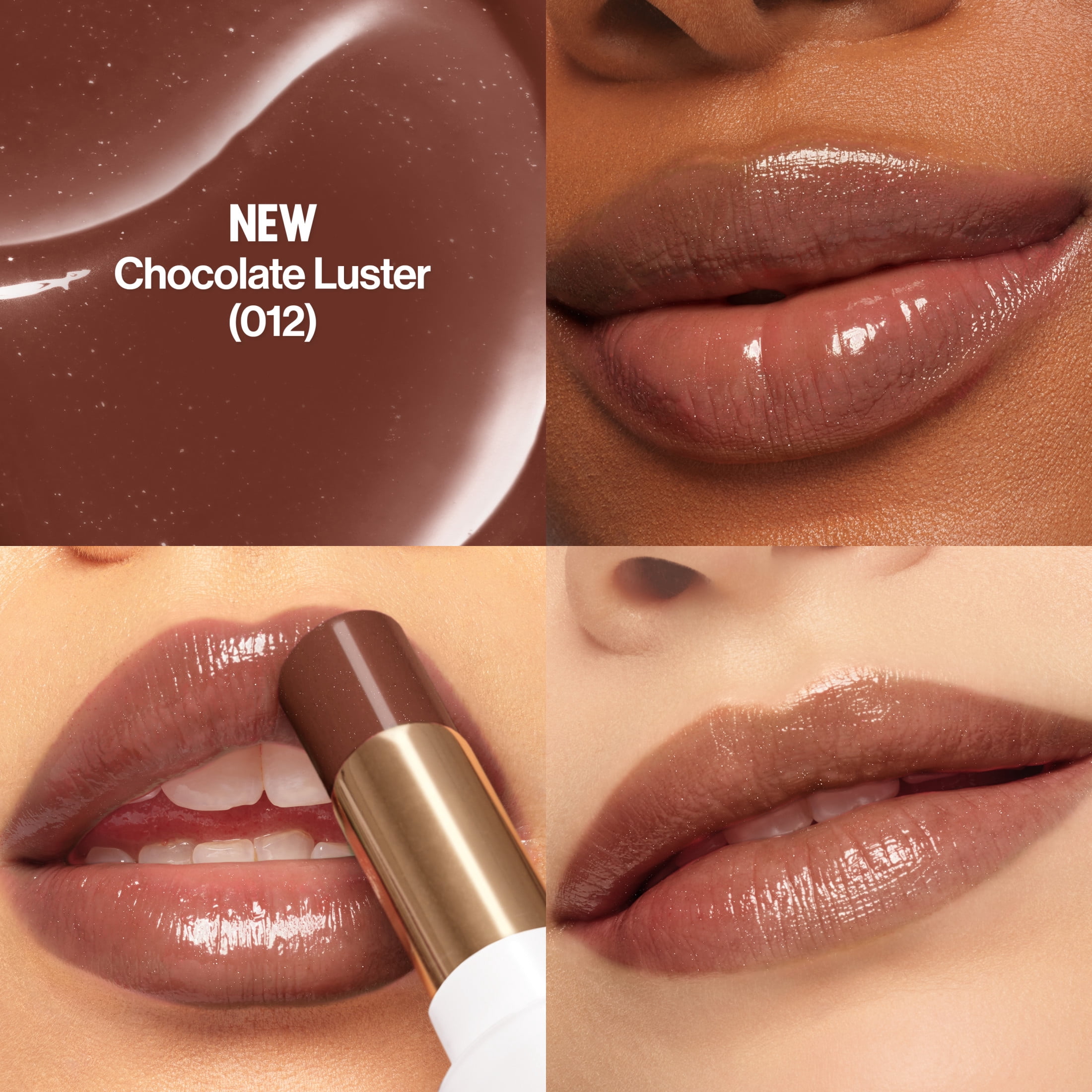Revlon Super Lustrous Glass Shine Hydrating Tinted Lip Balm, 012 Chocolate Luster, 0.11 oz