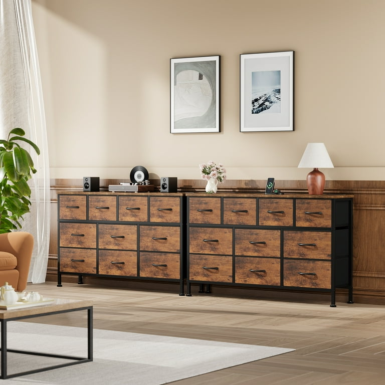 chinese dress ladies 10 Drawers Dresser, LED Dressers & Chests of Drawers with Power Outlet   gyfimoie
