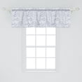 thumbnail image 2 of Ambesonne Modern Window Valance, Student Geometry, 54" X 18", Dark Purple and White, 2 of 3