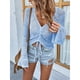 thumbnail image 1 of Suéter De Punto Para Mujer, Tops De Punto De Manga Larga Transpirables Con Cuello De Pico Calado Encantador Para Ir De Compras A La Oficina Para Mujer ANGGREK Otros, 1 of 8