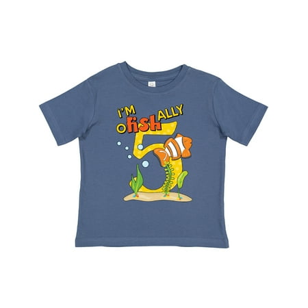 

Inktastic I m O-Fish-Ally Five Cute Clownfish Fifth Birthday Gift Toddler Boy or Toddler Girl T-Shirt