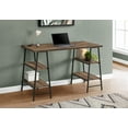 thumbnail image 5 of 48" Brown Computer Desk for Home Office - Modern Laptop Desk w/ Drawers, Black Metal Frame & Laminate Top. Ideal for Work/Study. Durable & Stylish Design., 5 of 10