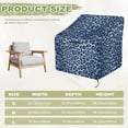 thumbnail image 5 of Renewold Patio Outdoor Chair Covers Waterproof Stacking Seat Cover Funiture Covering for Lawn Lounge Seat, Swivel, Rocking Chairs, 29"W x 33"D x 36"H, Blue Leopard Print, 5 of 7