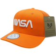 thumbnail image 2 of Rapid Dominance Worm NASA Cotton Trucker Mens Cap [Orange - Adjustable], 2 of 2