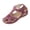 Wine, variant on Closed Toe Sandals, Sandals Women Dressy Summer Closed Toe Wedge Platform Sandals Vintage Casual Hollow Out Orthopedic Shoes Comfy Bohemia Gladiator Ladies Shoes, Black 9