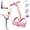 Pink, variant on 6-Strand Heavy Duty Abdominal Crunch Fitness Equipment, Multifunctional Foot Pedal Resistance Assistance Expander Chest Leg Band