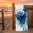 thumbnail image 6 of XGFHYJEH Bald Eagle Beach Towel, Print Quick Dry Lightweight Portable Beach Towel with American Flag Wing, Independence Day 4th of July Patriotic Summer Towels for Outdoor Pool, Travel, Camping, 6 of 6