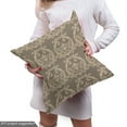 thumbnail image 4 of Ambesonne Victorian Fabric by the Yard Upholstery, Flora Baroque Classy, 1 Yard, Warm Taupe and Sand Brown, 4 of 4